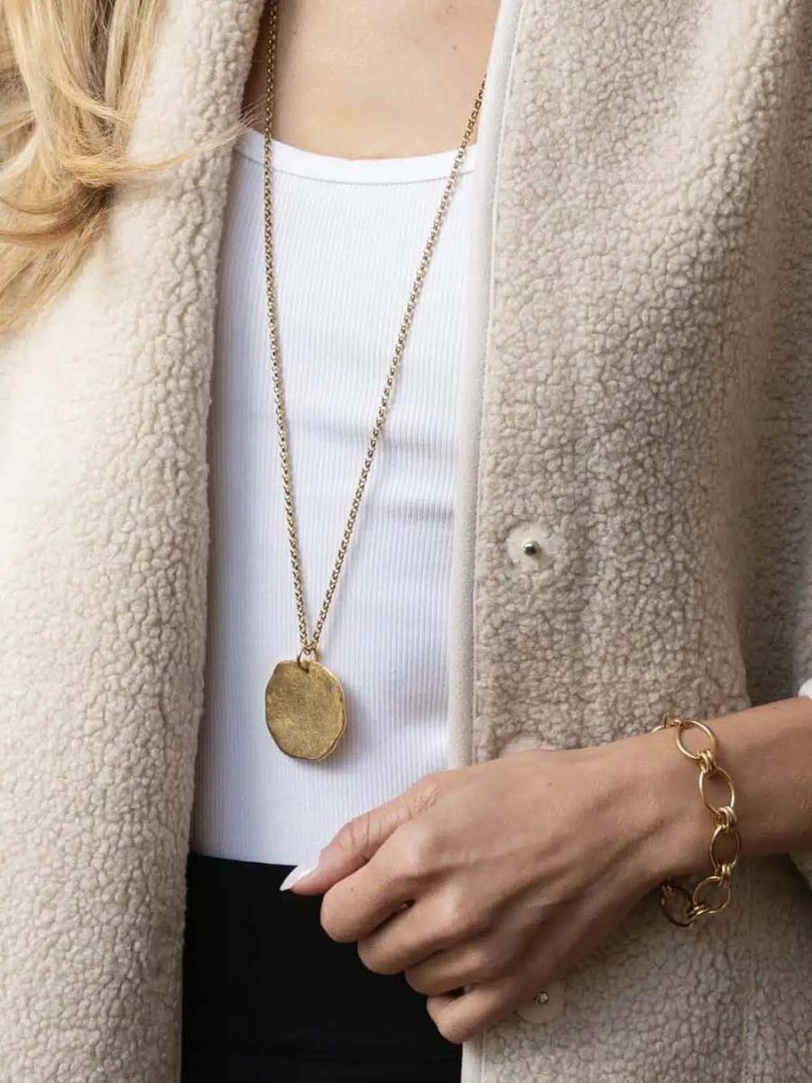 Lange ketting grote vintage hanger Ellen Beekmans - Afbeelding 2