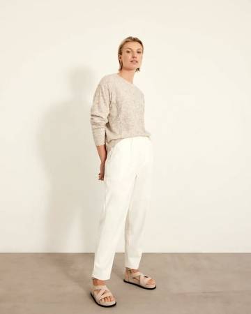 Sally pant off white Knit-ted