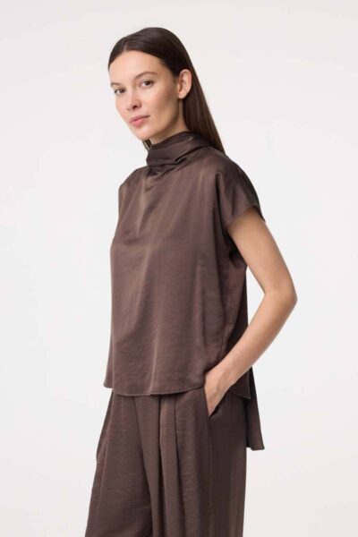 Mira top choco Knit-ted