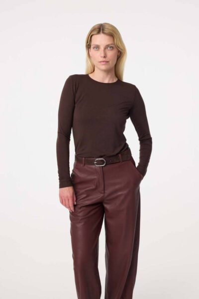 Zoe top choco Knit-ted