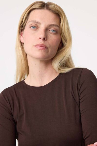 Zoe top choco Knit-ted