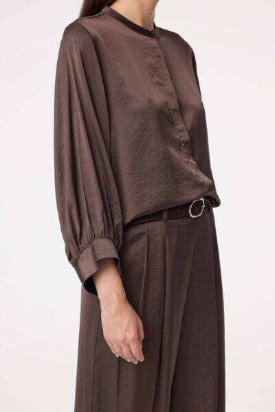 Jasmin blouse choco Knit-ted