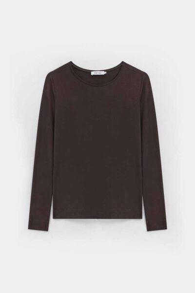 Zoe top choco Knit-ted