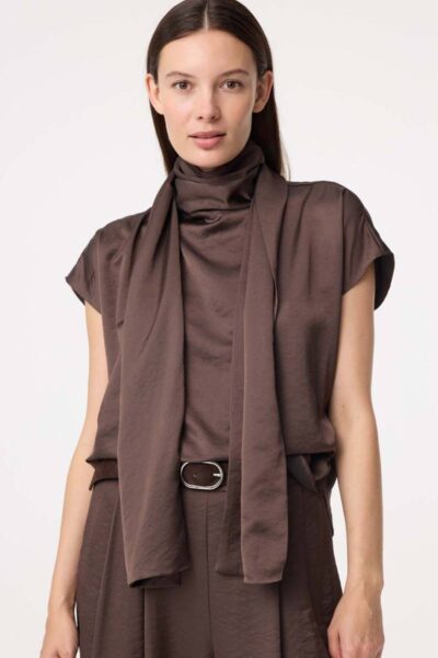 Mira top choco Knit-ted
