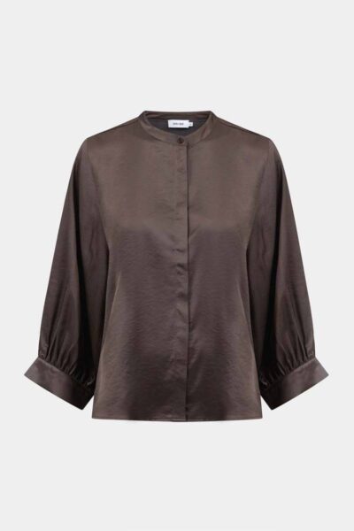 Jasmin blouse choco Knit-ted