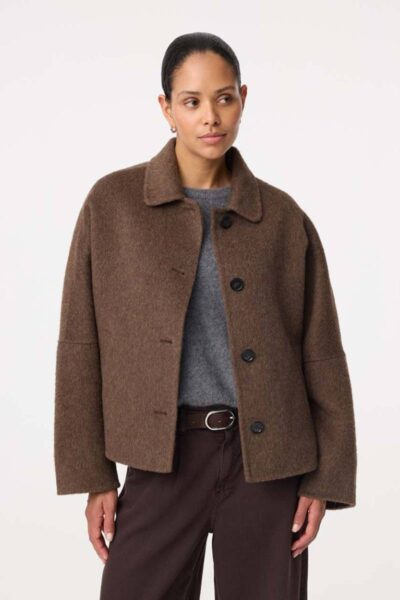 Flyn jacket choco Knit-ted