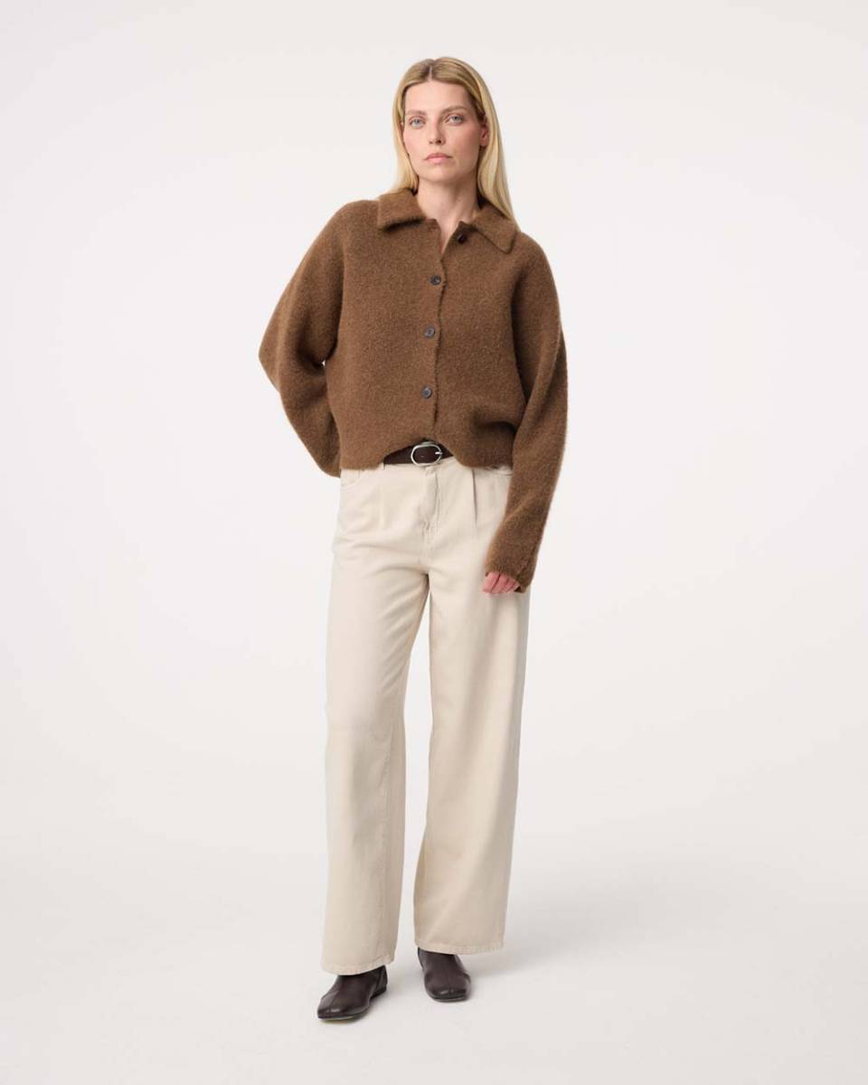 Gigi cardigan mid brown Knit-ted - Afbeelding 2