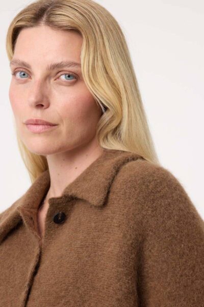 Gigi cardigan mid brown Knit-ted
