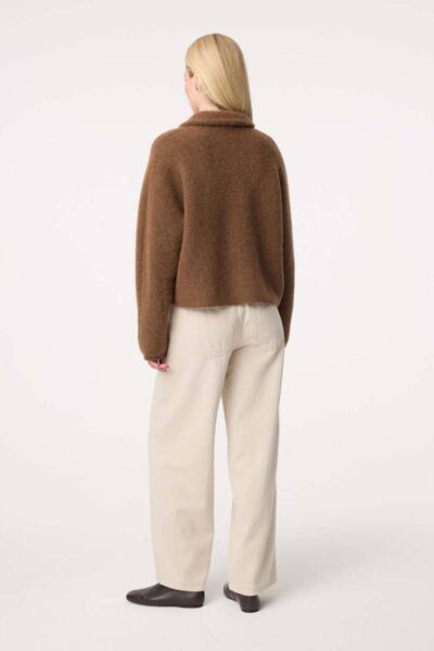 Gigi cardigan mid brown Knit-ted