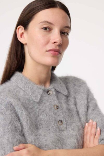 Sherman top mid grey Knit-ted