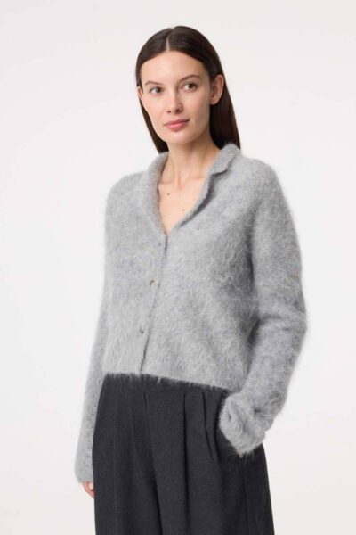 Niki cardigan mid grey Knit-ted