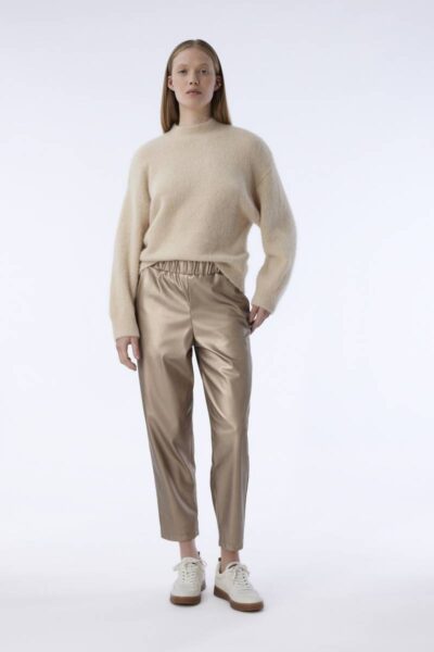 Sally pant metallic bronze Knit-ted