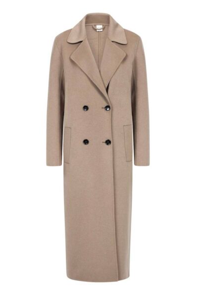 Lara coat taupe Knit-ted
