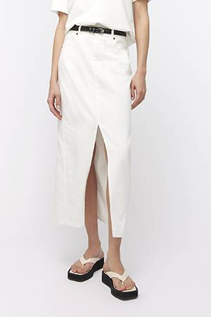 Sellla skirt white Knit-ted