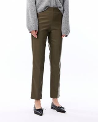 Cleo pants dark olive Knit-ted