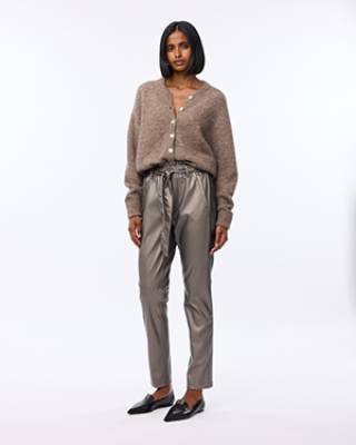 Francis pants metallic taupe Knit-ted