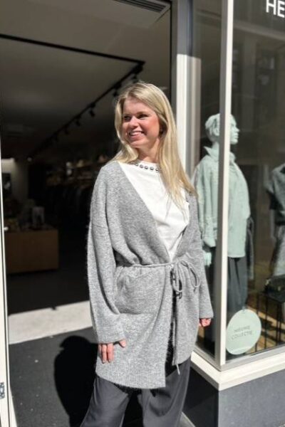 Holly cardigan mid grey Knit-ted