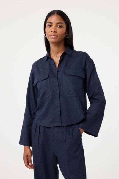 Cara blouse night blue Knit-ted