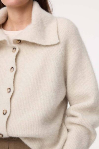 Milo cardigan greige Knit-ted