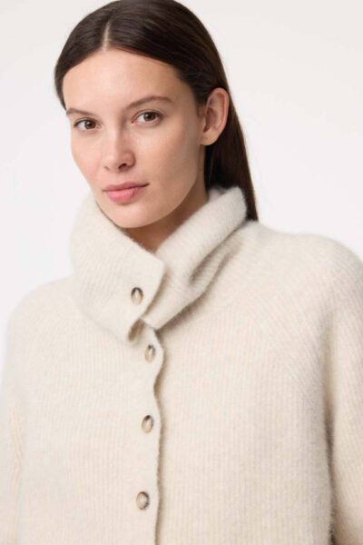 Milo cardigan greige Knit-ted