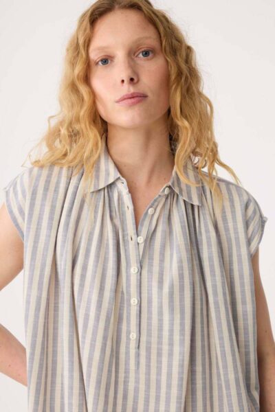 Rose blouse blue Knit-ted