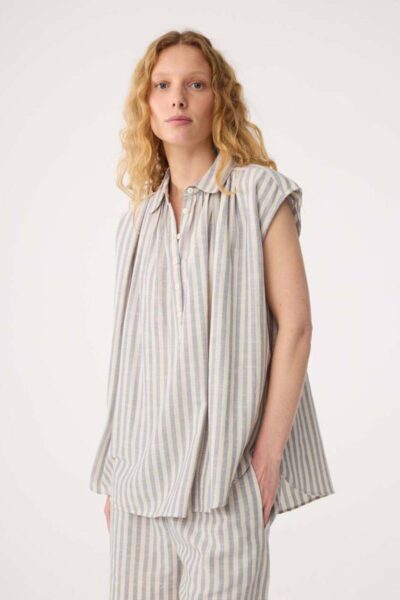 Rose blouse blue Knit-ted