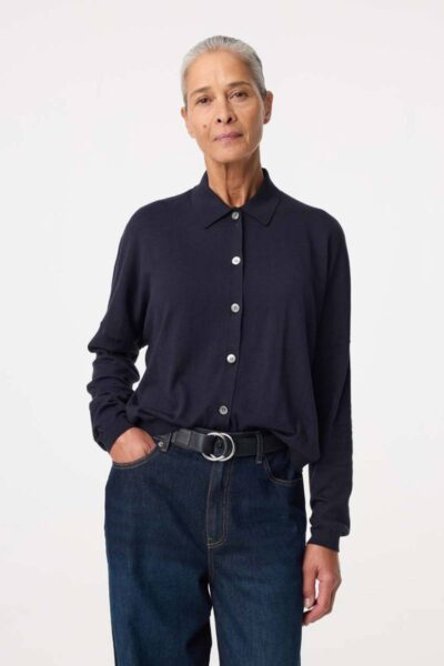 Kiki cardigan night blue Knit-ted