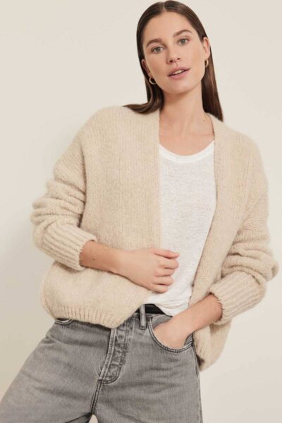 Becky cardigan sand Knit-ted