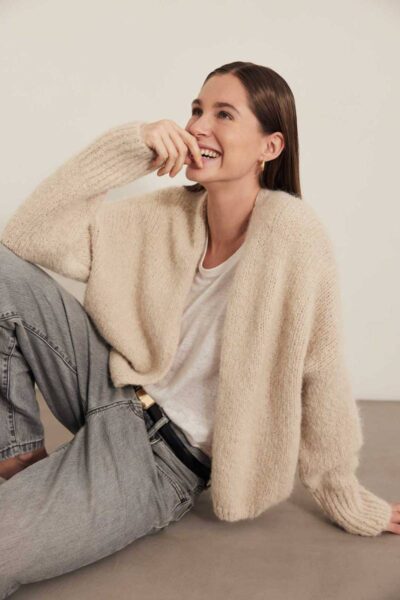Becky cardigan sand Knit-ted