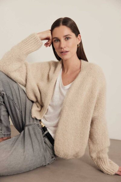 Becky cardigan sand Knit-ted