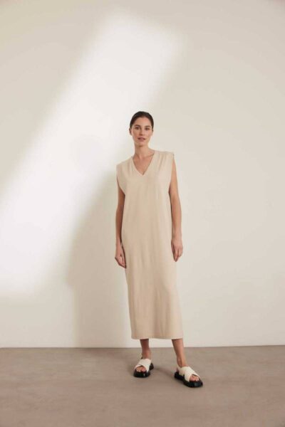 Maan dress buttermilk Knit-ted