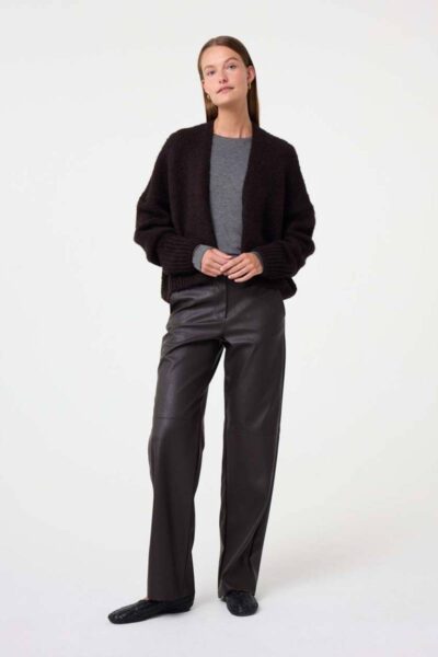 Becky cardigan choco Knit-ted