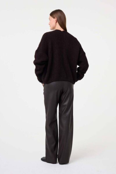 Becky cardigan choco Knit-ted