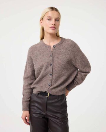 Britney cardigan walnut Knit-ted