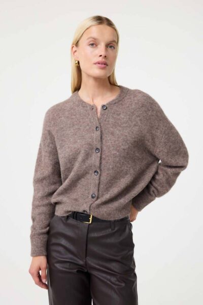 Britney cardigan walnut Knit-ted
