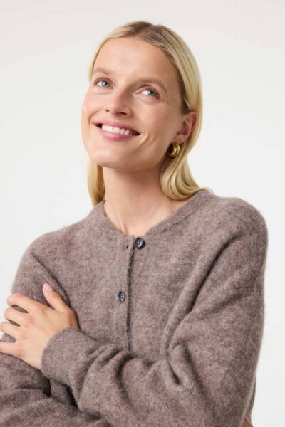Britney cardigan walnut Knit-ted