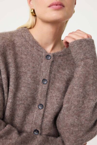 Britney cardigan walnut Knit-ted