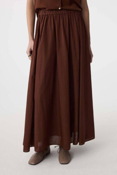 Cato skirt mid brown Knit-ted