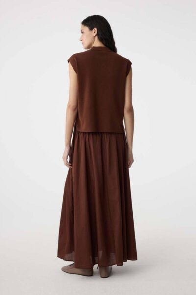 Cato skirt mid brown Knit-ted