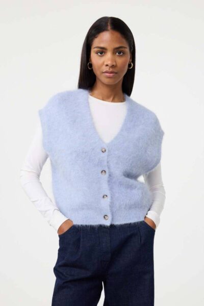 Constanze cardigan light blue Knit-ted