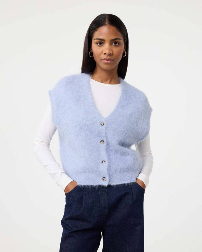 Constanze cardigan light blue Knit-ted