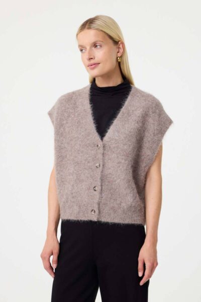 Constanze cardigan mocca Knit-ted