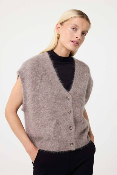 Constanze cardigan mocca Knit-ted