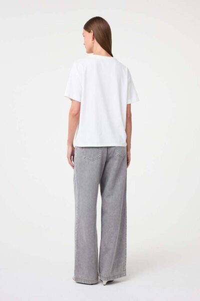 Hazel tee off white Knit-ted