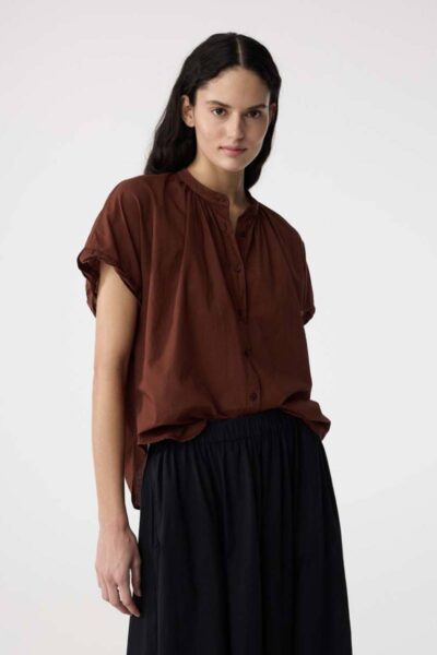Lotus blouse mid brown Knit-ted