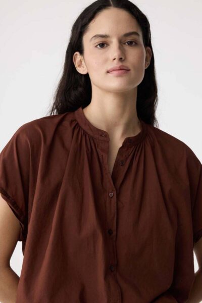 Lotus blouse mid brown Knit-ted