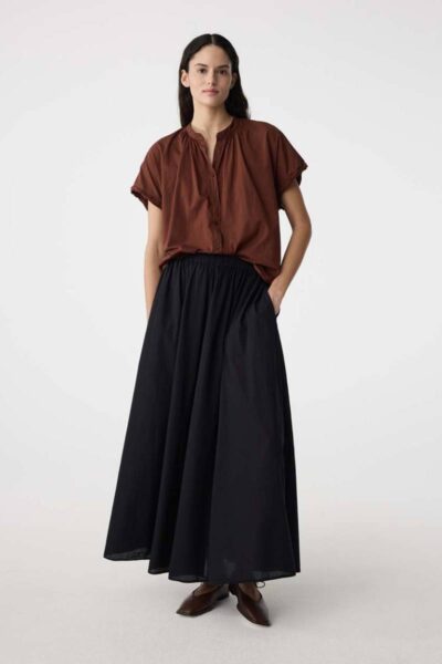 Lotus blouse mid brown Knit-ted
