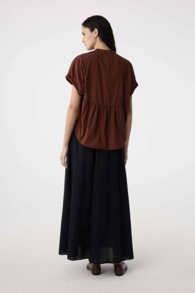 Lotus blouse mid brown Knit-ted