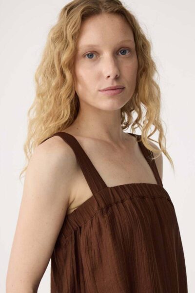 Romy top mid brown Knit-ted