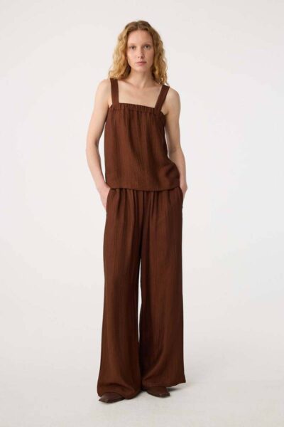 Janou pants mid brown Knit-ted